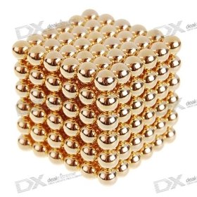 4.7mm Neodymium NIB Magnet Spheres with Steel Case - Gold (216-Piece Pack) SKU:30802