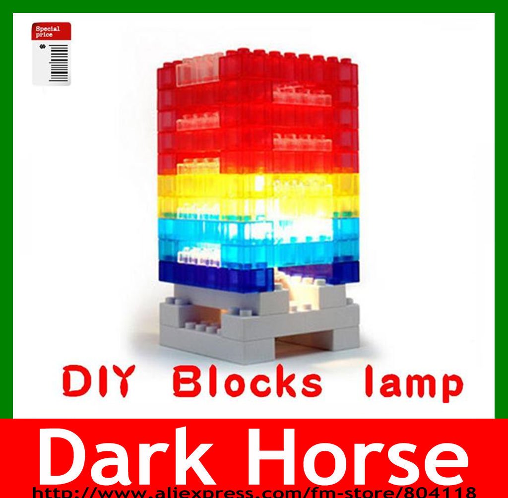 Free Shipping DIY Blocks Led Night Light,night Lamp,led Night