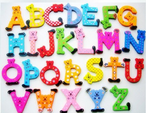 Kid Toy Bear Alphabet Fridge Magnets Handmade Letters Magnets Freeshipping