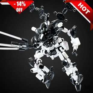 Changeable Assemble Plastics Bricks Toys Bricks Puzzle Educational Toys Idea Toys Black + White