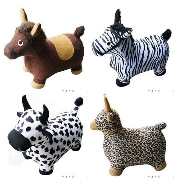 Zebra Shape Four Colour Plush Inflatable Toys