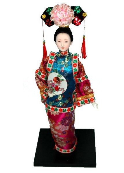 Unique Vintage Doll Palace Doll Fashion Doll China Silk Fabric Color Crafts Dolls with Package Box 10pcs Mix Free