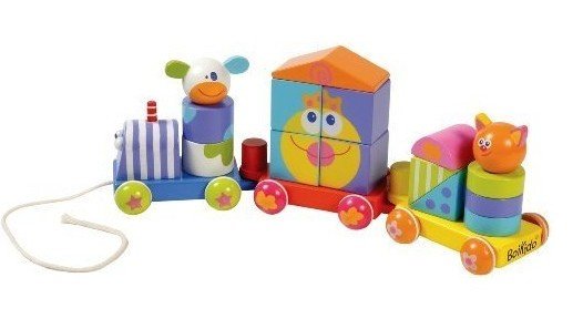 Hot Sale 20% OFF Wooden Toy Cartoon Train Vehicle Sets Building Blocks Educational