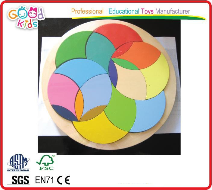 Educational Toys,wooden Toys, Circle Blocks, Circle Puzzle
