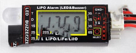 2S-6S Lipo Battery Alarm Checker Tester (LED&Buzzer)