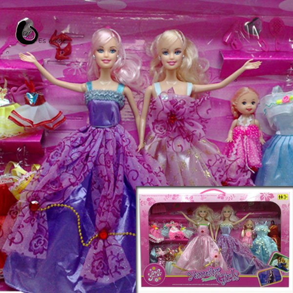 Hot Sale 2011 New Simulation Lovely Lady and Baby Doll Gift Set