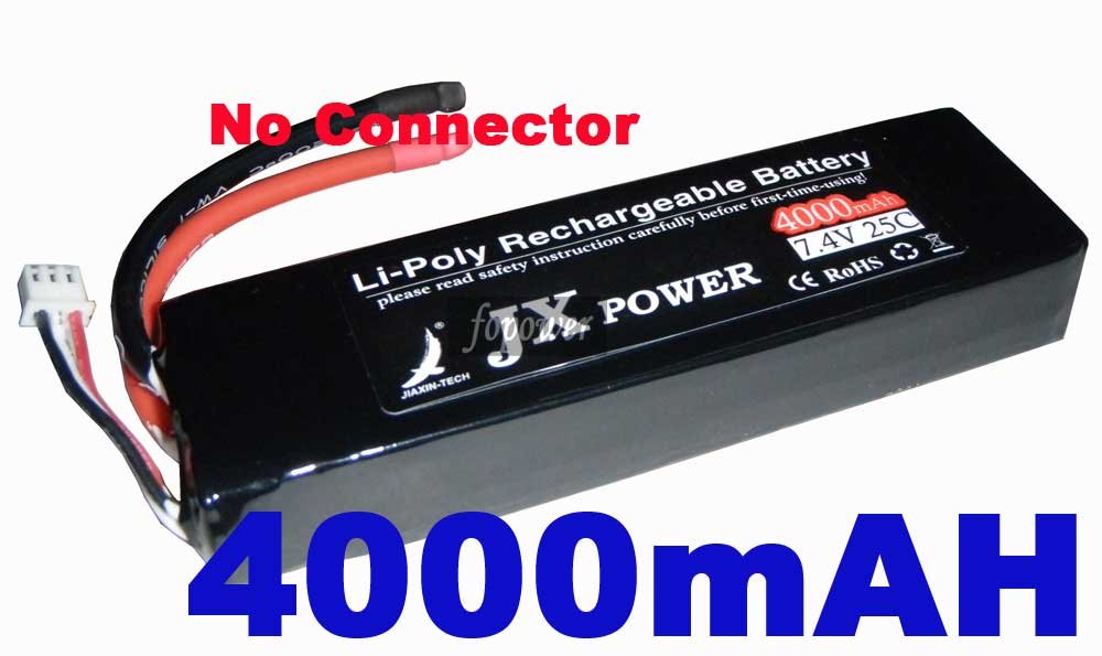 Brand New Li-polymer Lipo Battery 7.4v 4000mAh 25C 2S1P For RC Car Free Shipping
