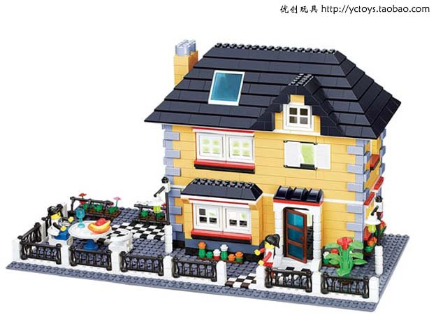 Building Block Toys Garden House Villa---- 34051