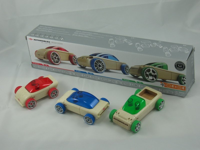 Children's Toys Wooden Toy Car Diy Germany Automoblox Wooden Toy Car Building Mini Car(3 in 1) Race Car Baby's Toy 53101