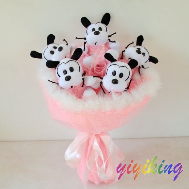 Lovely Dog Flower Wedding Bouquet Christmas Gift #951