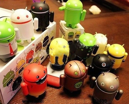 12 Colors Android Robot Toy Mini Collectible Retail Box in Advacne Free Shipping