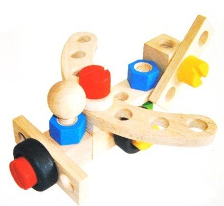Free Shipping 10 Piece NEW Wooden Educational Toys - DIY Ever-changing Nut Blocks Car (582