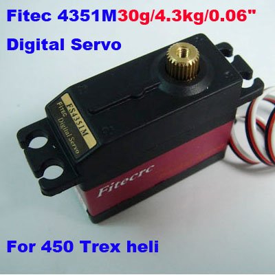 Fitec 30g/4.3kg/0.06Digital Metal Gear Servo for Helicopter