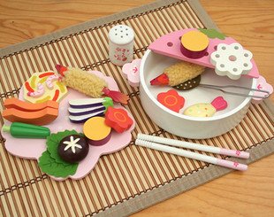 Free Shipping!Kid's Wooden Toys-Mother Garden Toys,Wild Strawberries Brush Pot