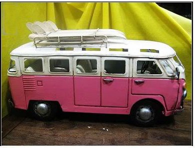 MICROBUS,classic Car, Model,TRANSPORTER,hippi Bus,free Shipping Over 100 Pcs