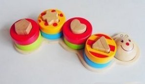 Free Shipping!DIY Children 's Wood Toys,Caterpillar Shape Blocks