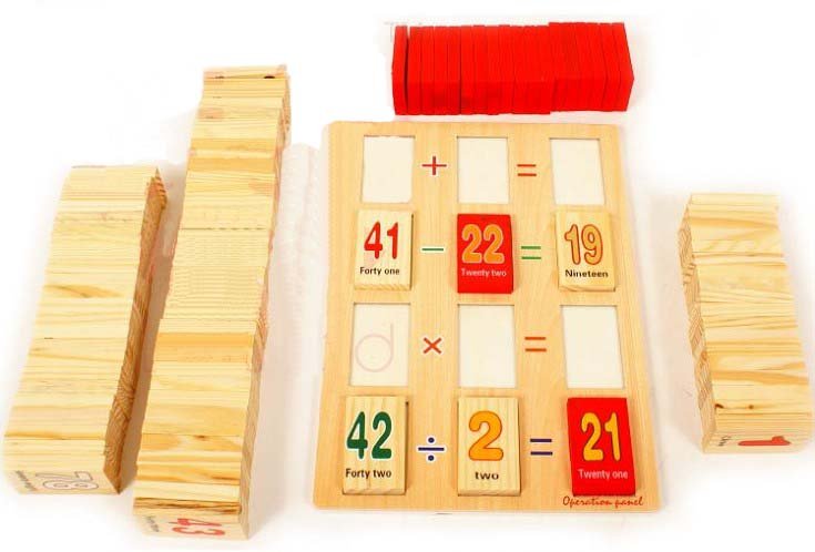 Wholesale - 100pcs Wooden Beads Building Blocks Wooden Bricks, Kids Educational Toy, 2pcs/lot