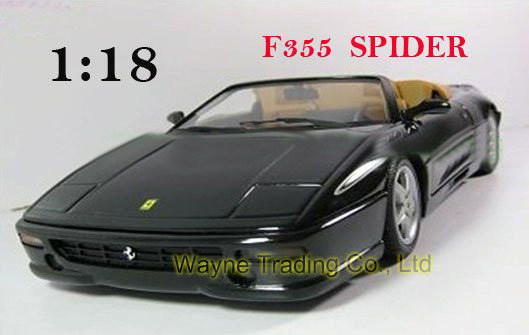 Hot Wheels Alloy Model Car F355 SPIDER 1: 18 Car Models Collections Gifts Decoration Static Display Collection Gifts Decoration