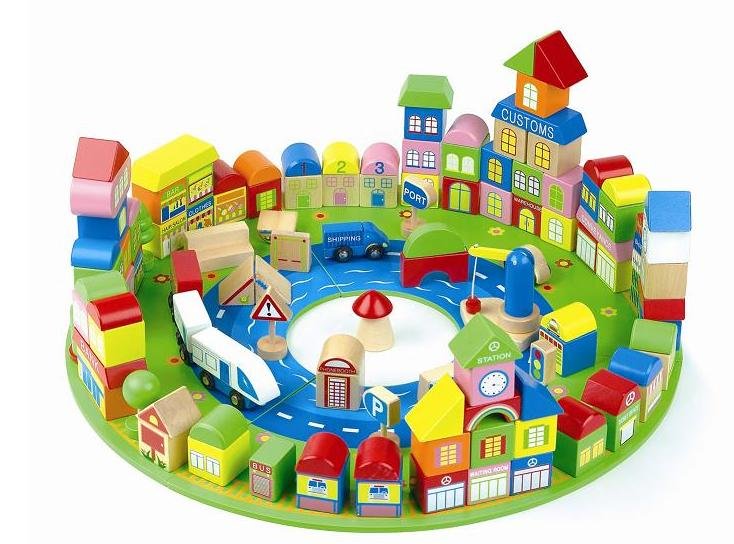 Free Shipping Wooden Toy-Scene Block Toy Wooden Block Toys,wooden Educational Toy,wooden Building Block Toy Educational Toys