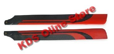 KDS-1193-2R CF 325mm Main Blades for Trex KDS 450 Series Helicopter