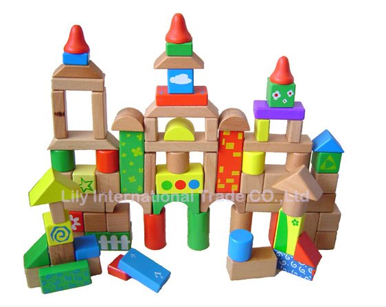 Free Shipping!wooden Blocks, Wooden Toys Non-toxic High Quality 90pcs Color Blocks ( Blocks,wooden Blocks,educational Toys )