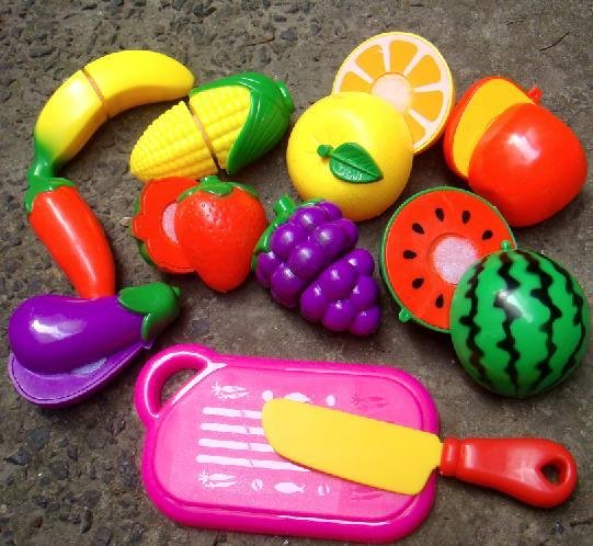 Freeshipping Simulation Ecd Cognitive Play Toys Fruit Cutting and See Vegetables Cutting and See Simulation Toys