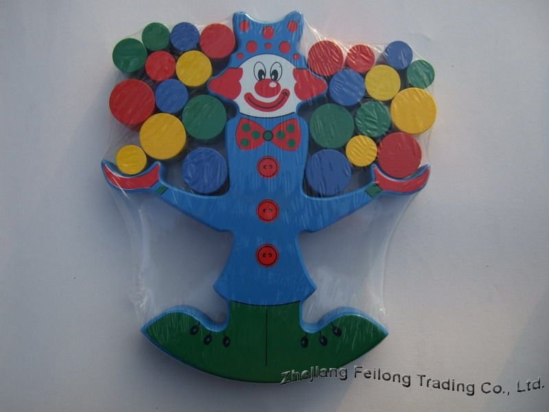 Wooden Balance Stacker Clown Stacker Children Wood Toys Free Shipping