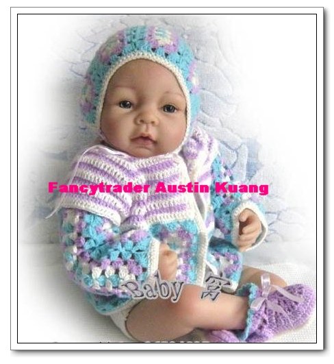 Wholesale Emulational Reborn Baby Ella Doll With Hat & Clothes & Shoes Free Shipping