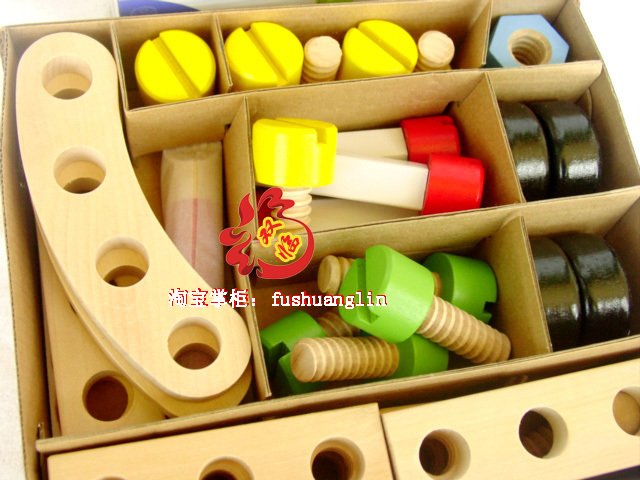 Free Shipping!Original Hands-on Intelligence Toys Woodiness Multivariant Screw Car - Exercise Beginning Ability/retail&wholesale