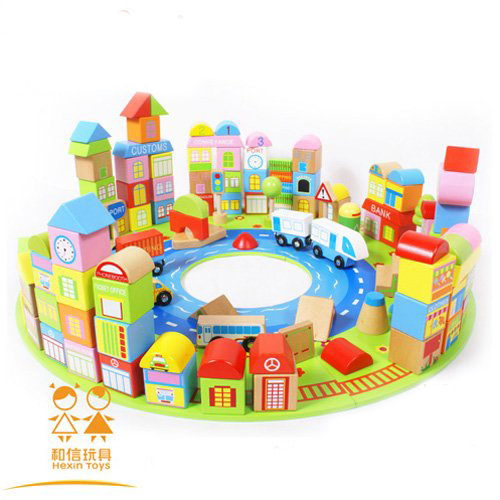 Wooden Toys Non-toxic High Quality-Scene Block Toy (wooden Block Toys,wooden Educational Toy,wooden Building Block Toy )