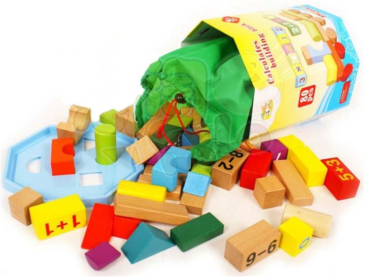 Wholesale - Wooden Beads Building Blocks Wooden Bricks, Kids Educational Toy, 1pcs/lot