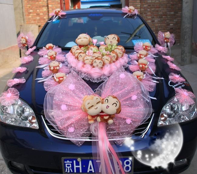 Valentine's Day Gift / Romantic Wedding Toy Flower Decoration For Wedding Limousine,wedding Car 1set M: WED9
