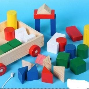 Free Shipping by UPS Expedited! Multicoloured Blocks Car Fancy Toy Wooden Toys Blocks Car