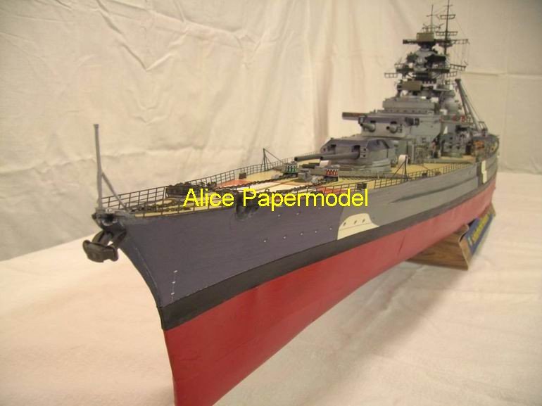 [Alice Papermodel] German Battleship Model Bismarck About 1 Meter Long Military Model Ship Model Boat Model