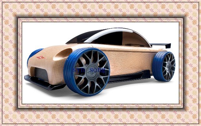 3pcs Freeshipping S9R(990099) Wooden Sport Sedan Germany Automoblox Building Block Children's Toy,DIY Christmas Gift, Blue