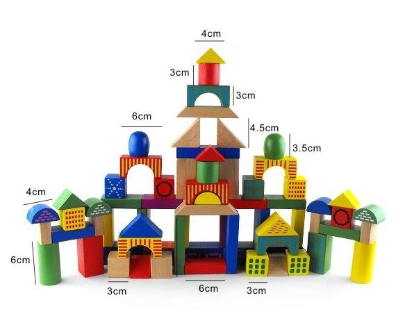 Wholesale and Retail Infant Beech Woodiness Blocks Barrel Toys / Kid's Building Block Toys 88pcs/pcs Free Shipping (YW-09)