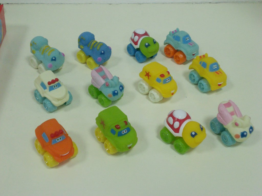 2011 New Toy, Vinyl Mini Toy Car, Cartoon Car,24pcs/dozen,free Shipping