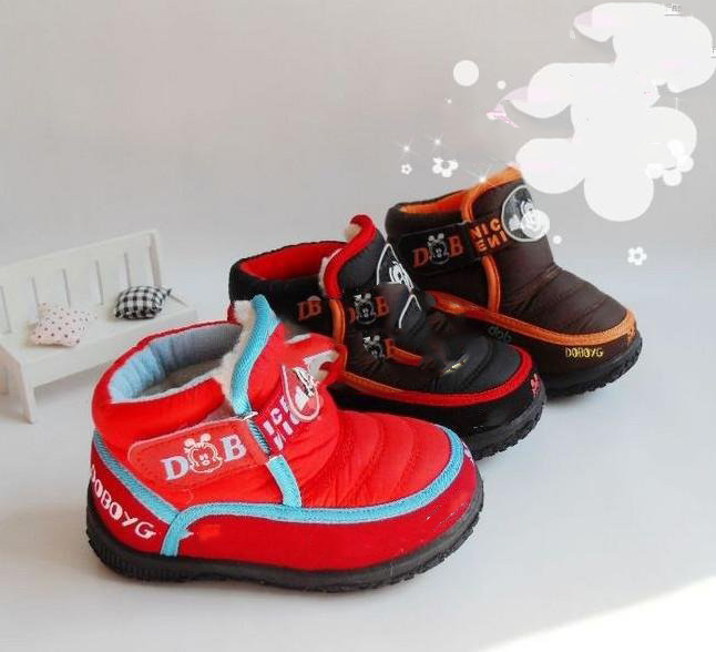 Papua Bean Fashion Waterproof Cloth / Children Snow Boots Functional Baby Padded Boots 3pcs