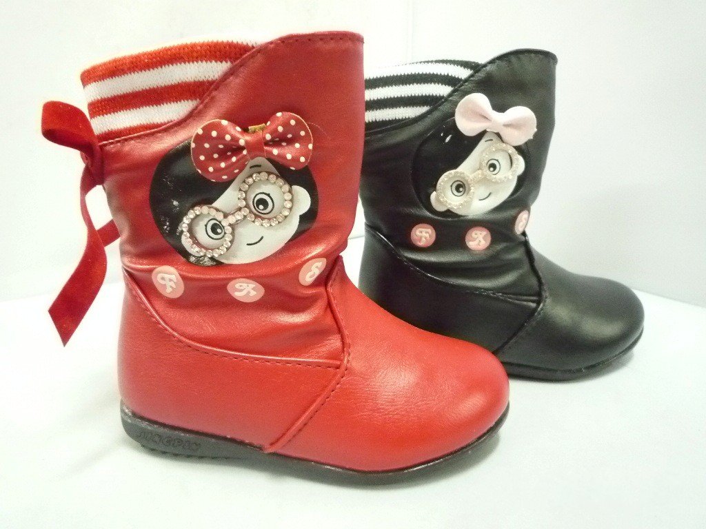Hot Item Boot--glasses Girl Princess Winter Baby Boot 2color Red and Black