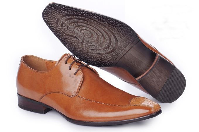Wholesale New Arrival AAA Calf Leather Dress Shoes Men's Leather Shoe Men Brown Cow Leather Shoes 01