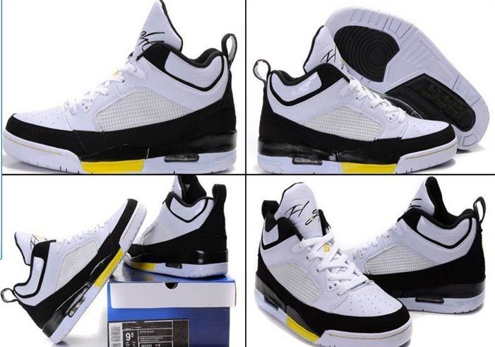 Free Shipping Basketball Shoes,sports Shoes,aj3,4,9 Mens Shoes(white Black Yellow)