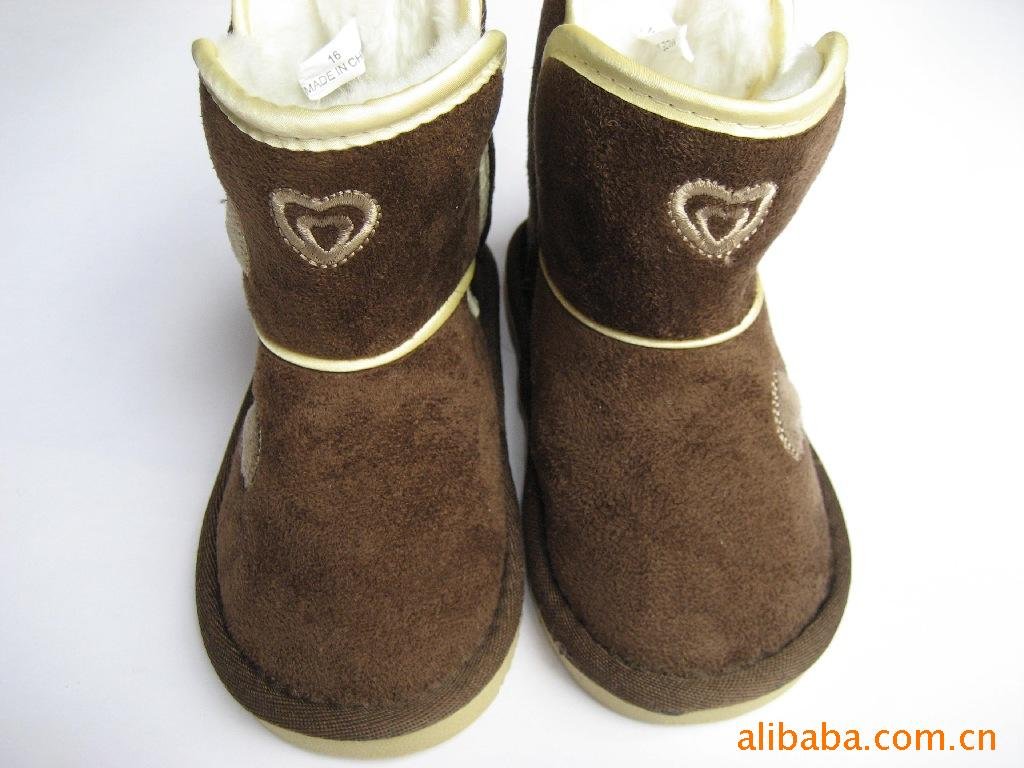 Baby's Suede Flat Boots,Snow Boots Inside Artificial Lambswool+Free Shipping
