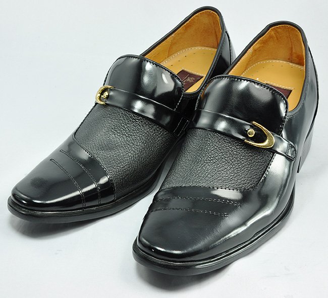 Patent Leather Elevator Shoes--Grow 7CM Taller! 4689 Men Dress Shoes Lift Your Height Drop Ship to Worldwide.