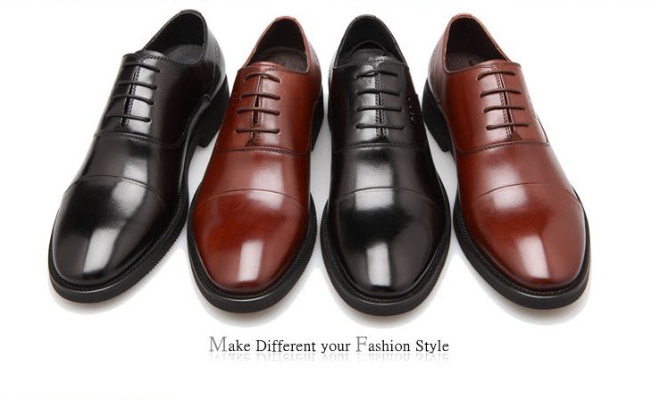 Free Shipping Bespoke Handmade Pure Genuine Calf Leather Men's Dress/classic /casual
