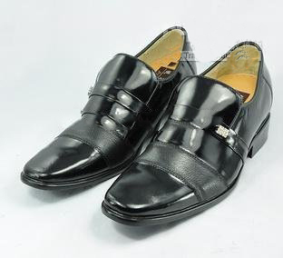 Patent Leather Elevator Shoes--Grow 7CM Taller! JGL-4690 Men Dress Shoes Lift Your Height.