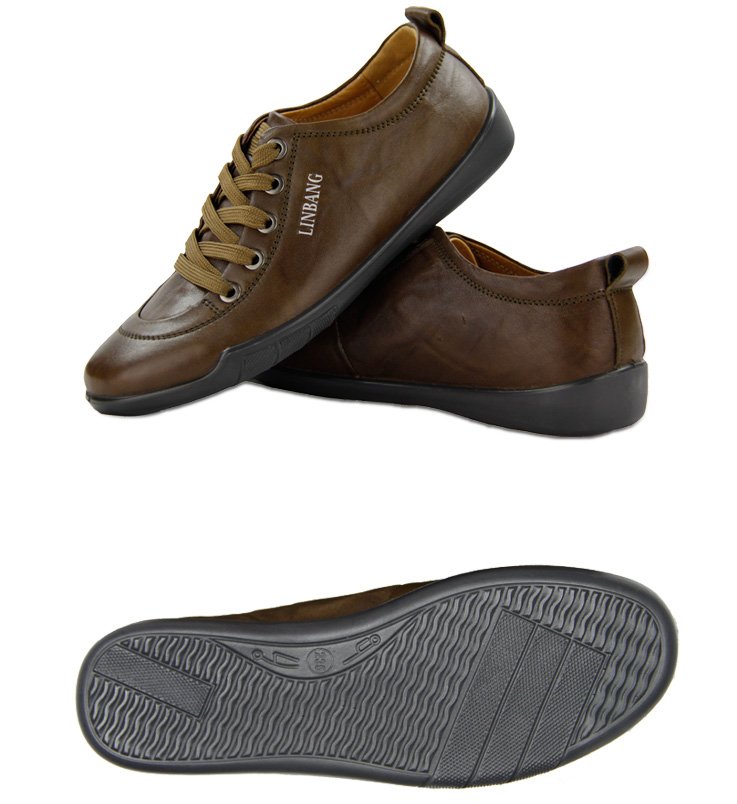 Free Shipping! Mens Classical Real Leather Shoes LB-251256