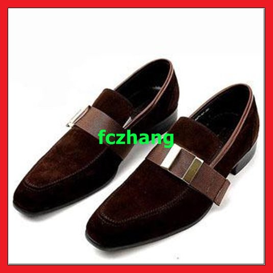 Free Shipping 1 Pair Brand New Genuine Leather Cow Leather Men's Shoes Men's Dress Shoes Gu27cc