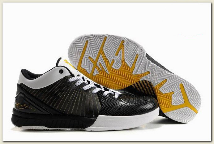 Wholesale Zoom 4 (IV) Men's Basketball Shoes (Black Snake / White / Gold)