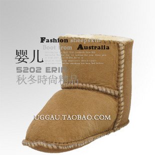 Free Shipping 2010 New Baby Snow Boots Baby Shoes One Sheep Wool Warm 5202