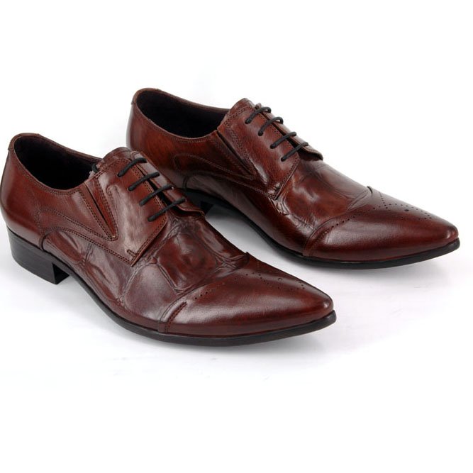 Wholesale - 100% Pure Genuine Cow Leather Man Shoes Men Shoes Men Dress Shoes Men Leather Dress Shoes Freeshipping Factory New